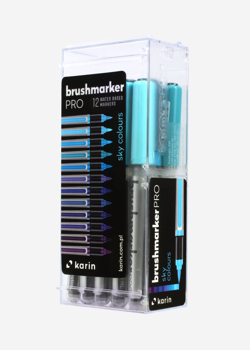 Karin Rotuladores Brushmarker Pro Set De 12 "Sky Colours" Surtidos
