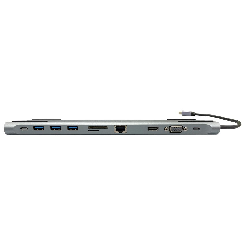 Lc-Power Lc-Hub-C-Multi-8 Base Para Portátil Y Replicador De Puertos Alámbrico Usb 3.2 Gen 1 (3.1 Gen 1) Type-C Negro, Plata