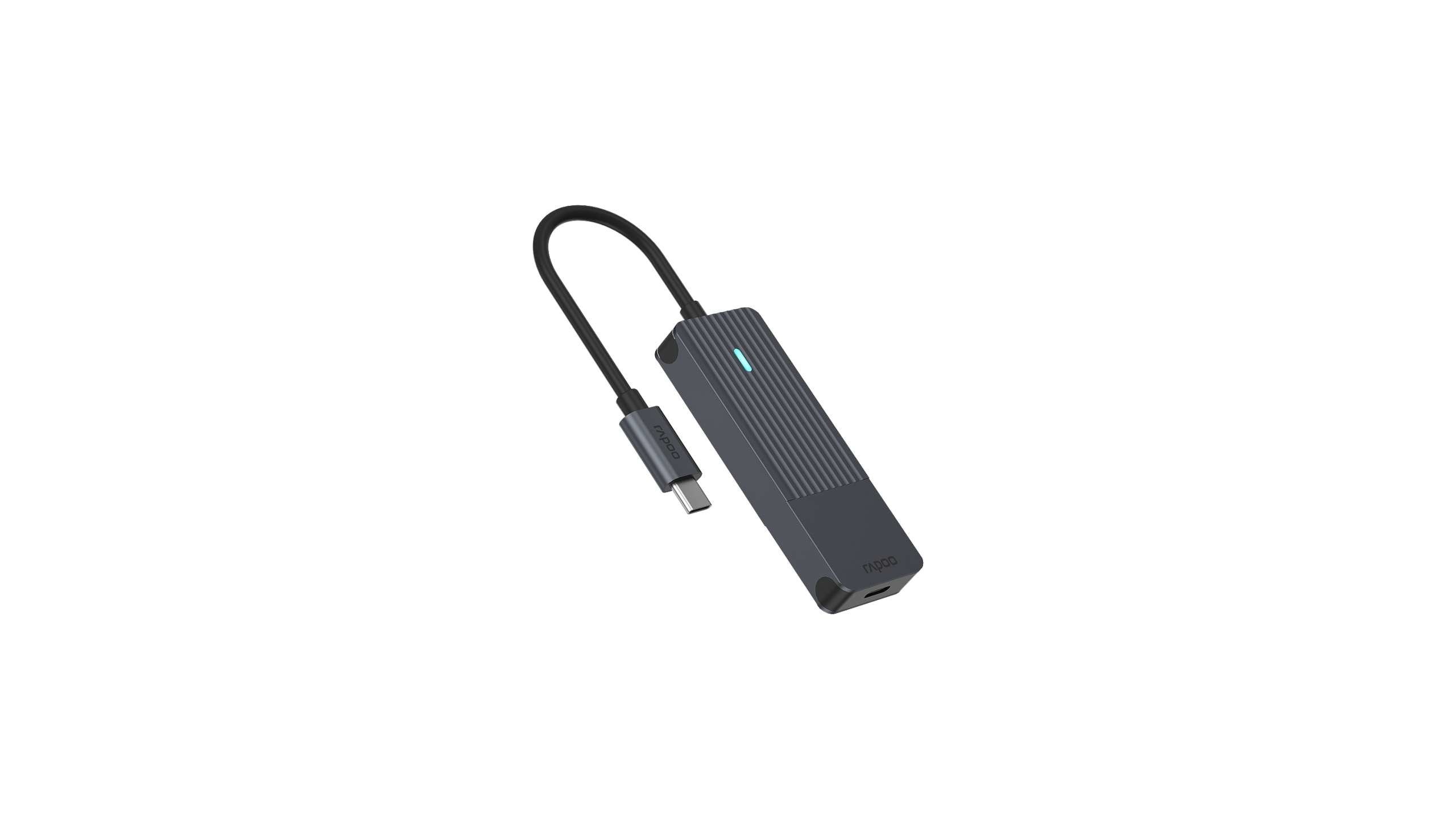 Rapoo Usb-C Hub Grey Usb-C To  Usb-A And Usb-C
