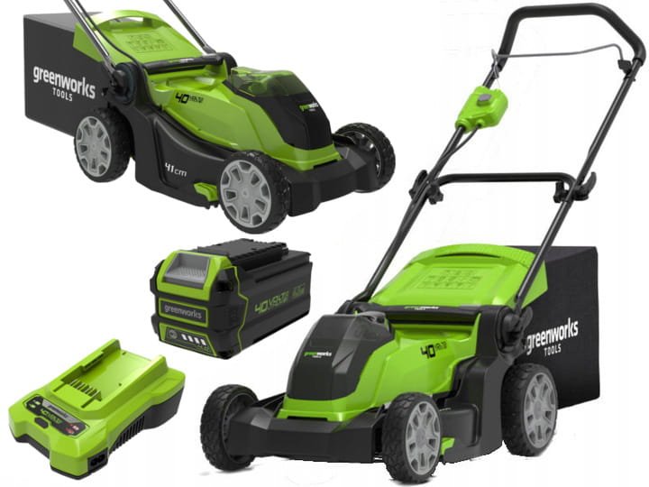 Greenworks Cortacésped Eléctrico G40lm41k4 - 40 V - 41 Cm - 1 Batería 4 Ah + 1 Cargador - Verde