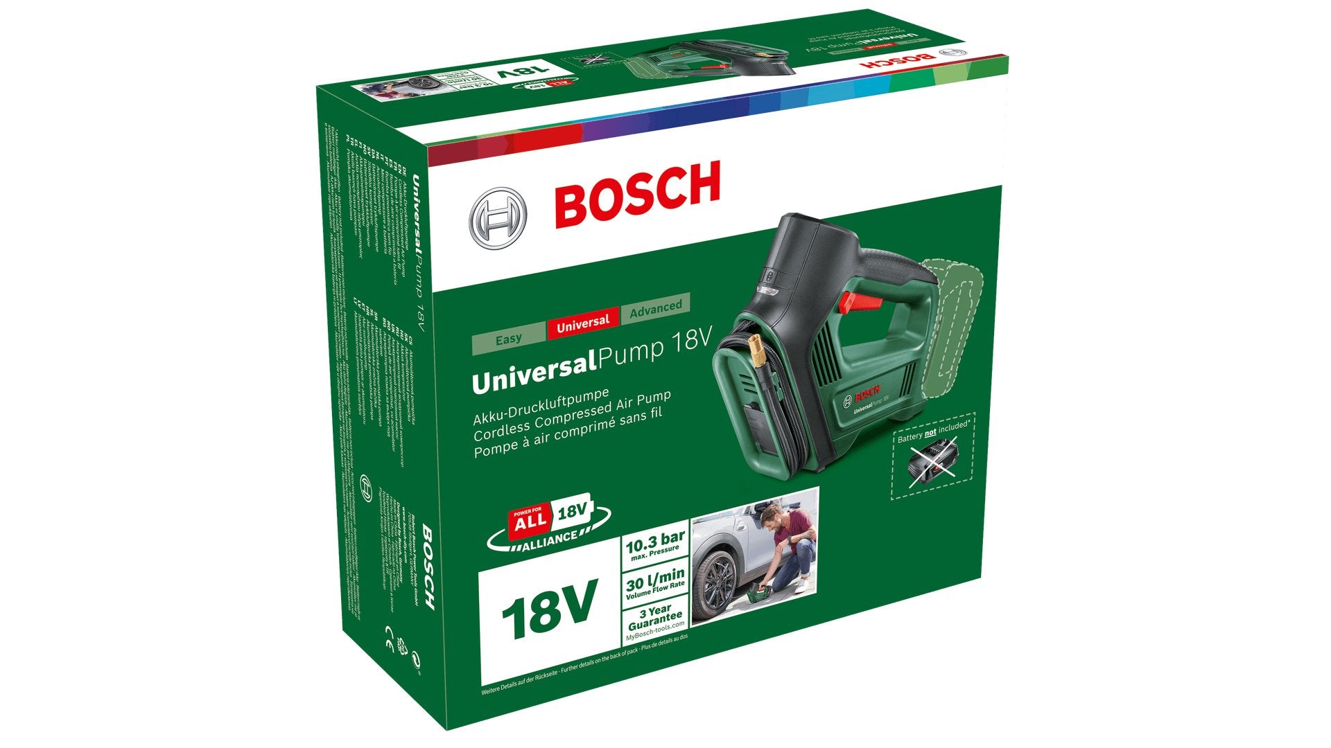 EAN 6949509233936 - Bosch Universal Pump bomba de aire eléctrica 10,3 bar 30 l/min imagen 3