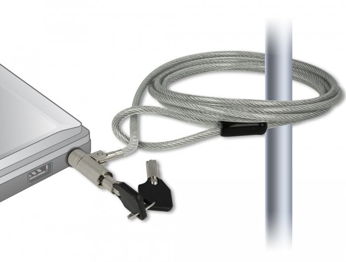 Navilock Notebook Cable De Seguridad Con Schlssel Fr Kensington Slot 3x7mm