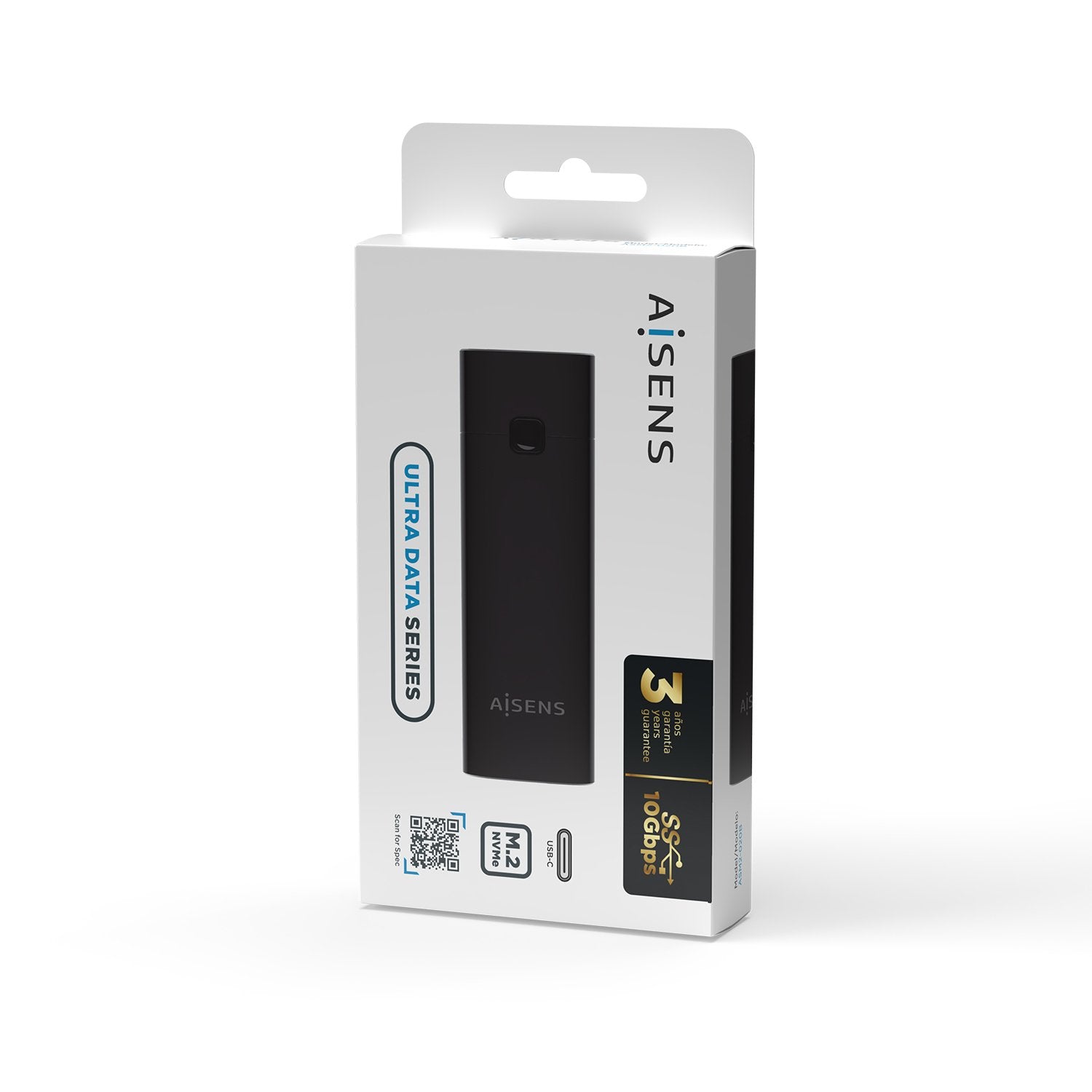 Aisens Caja Externa Para Disco Ssd M.2 Nvme Usb 3.1 Gen2 Sin Tornillos Asm2-020b