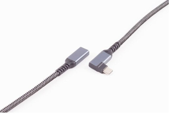 Shiverpeaks Usb-C Verlängerungscable 3.2 90° Pd Textil 0,5m