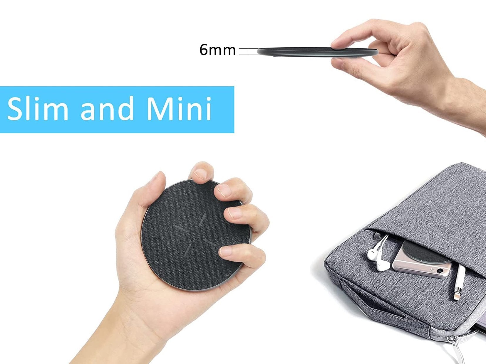 Cargador Inalambrico Conceptronic  Gorgon03g Qi 15w Carga Rapida De Aluminio