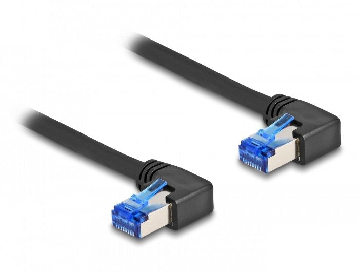 Delock 80215 Cable De Red Rj45 Cat.6a S/Ftp Acodado A La Derecha 2 M Negro