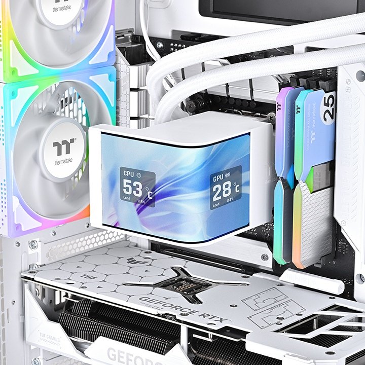 Refrigeración Líquida Cpu K Thermaltake Magcurve 360 Ultra Snow All-In-One Liquid Cooler System Argb Fan
