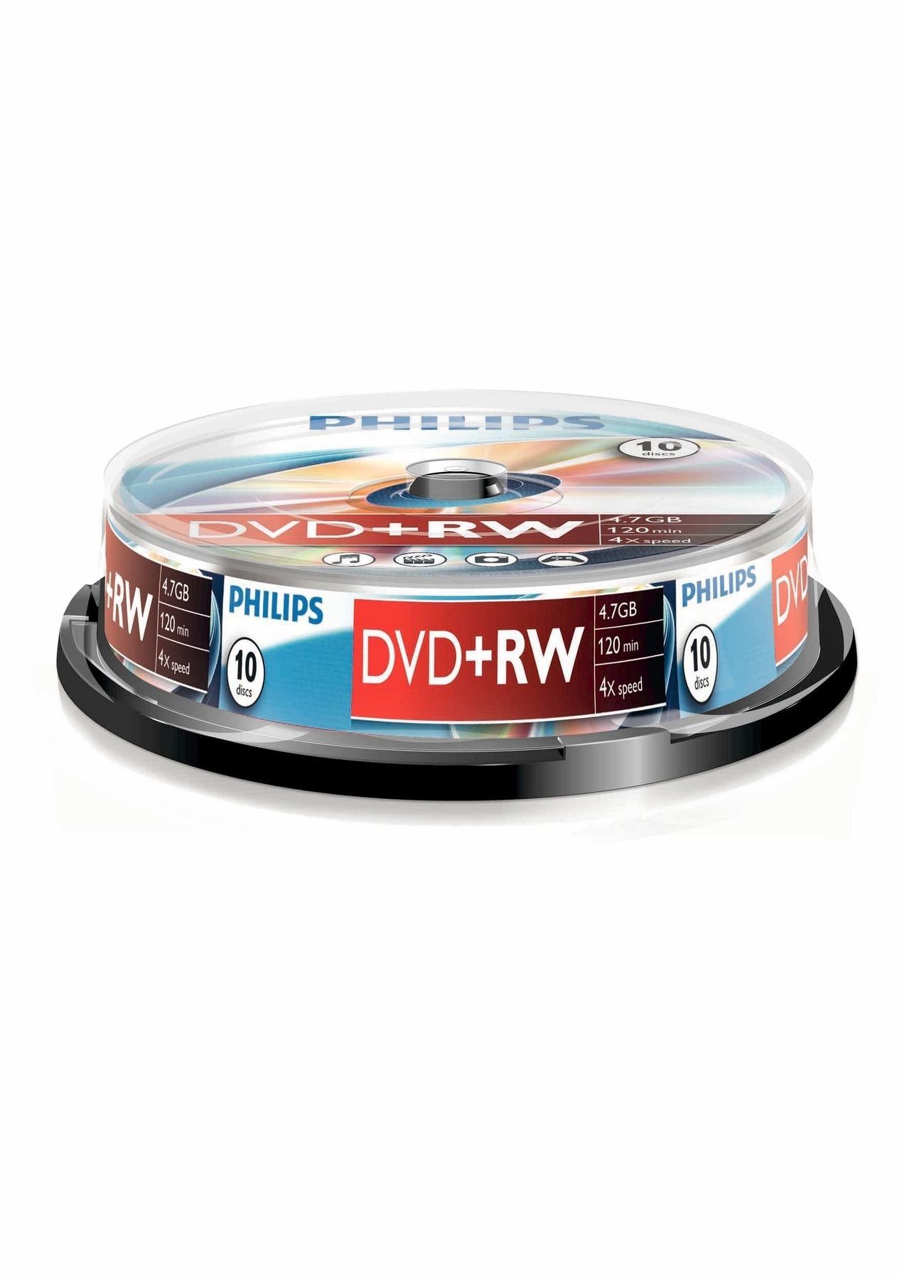 Philips Dvd+Rw 4,7gb 10pcs Spindel 4x