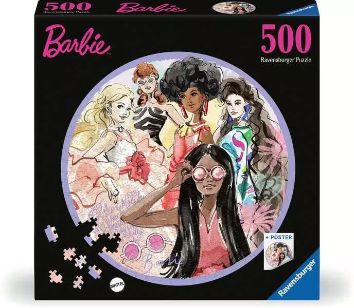Ravensburger Rundpuzzle Barbie - Ícono De Estilo Global Desde 1959 500 Partes 12001494