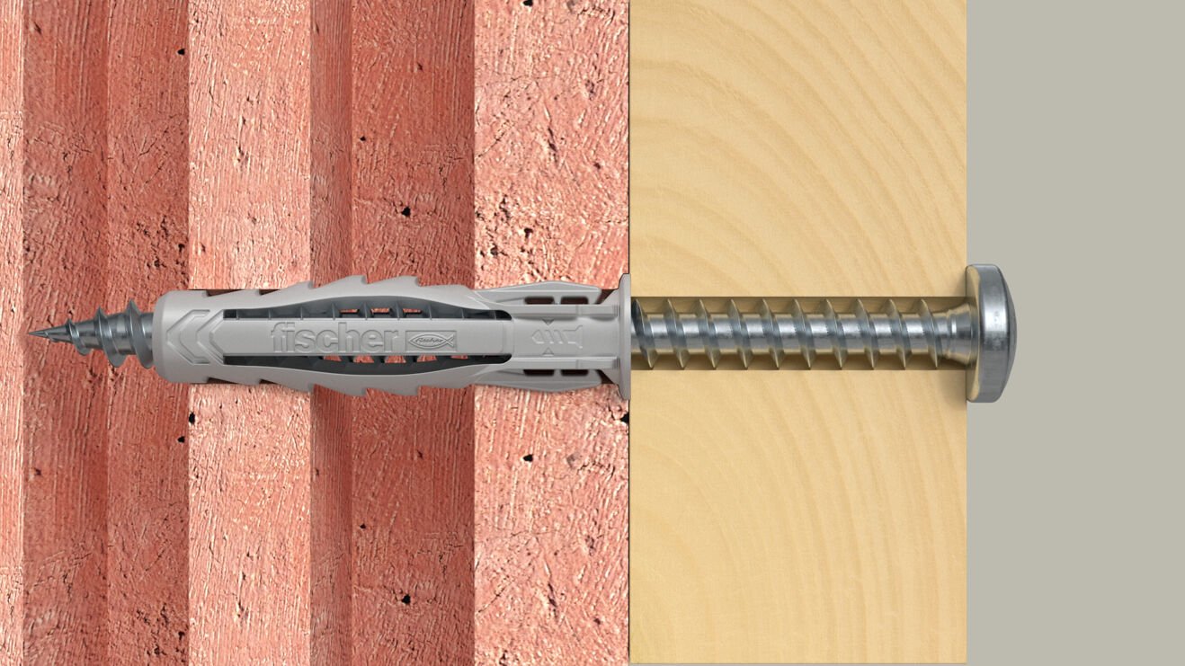 Taco Fischer Sx Plus 6x30 Ph Tx Gris Claro, 100 Piezas, Con Tornillo Torx 567935
