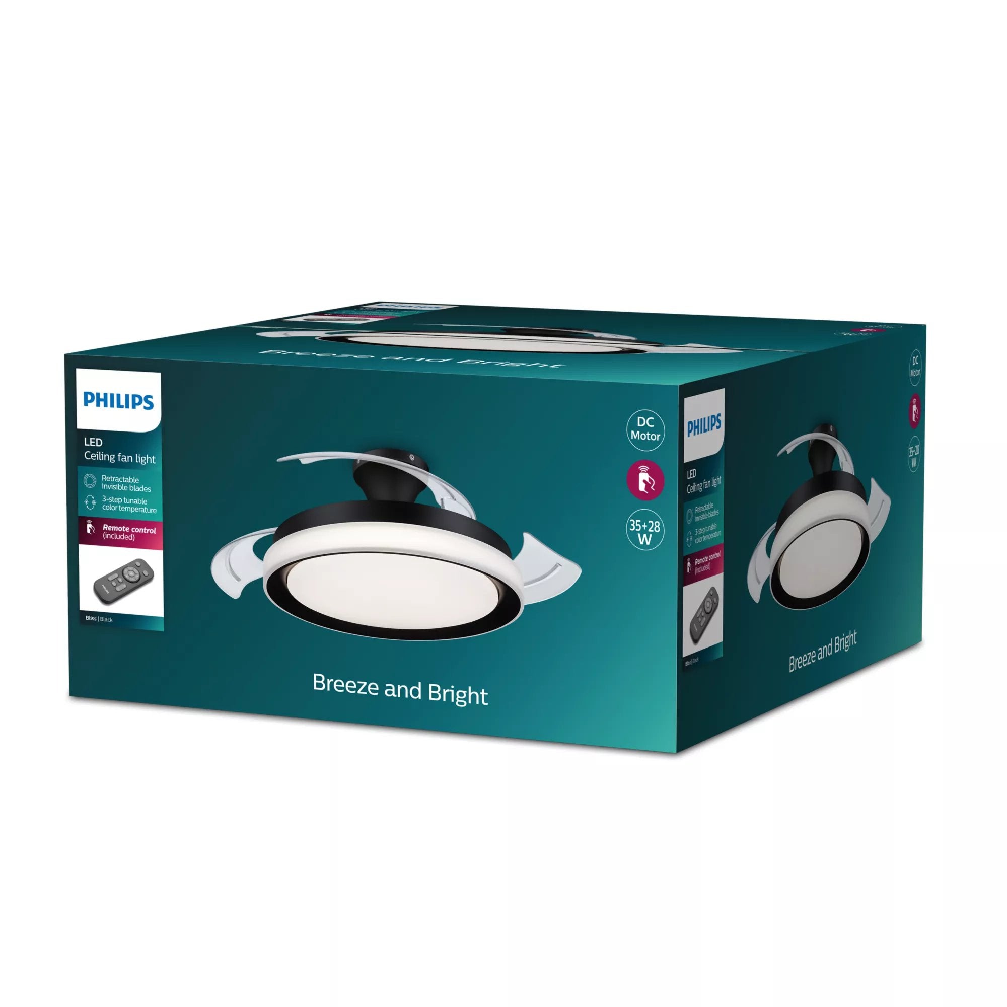 Philips Bliss Lámpara De Techo Led 35 W 2700/4000/5500 K Negro