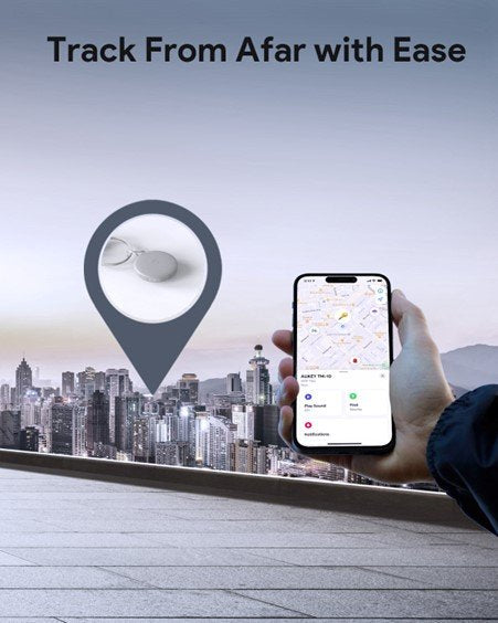 Aukey Track Mate 1 Bt Tracker With Find My Dark Gray
