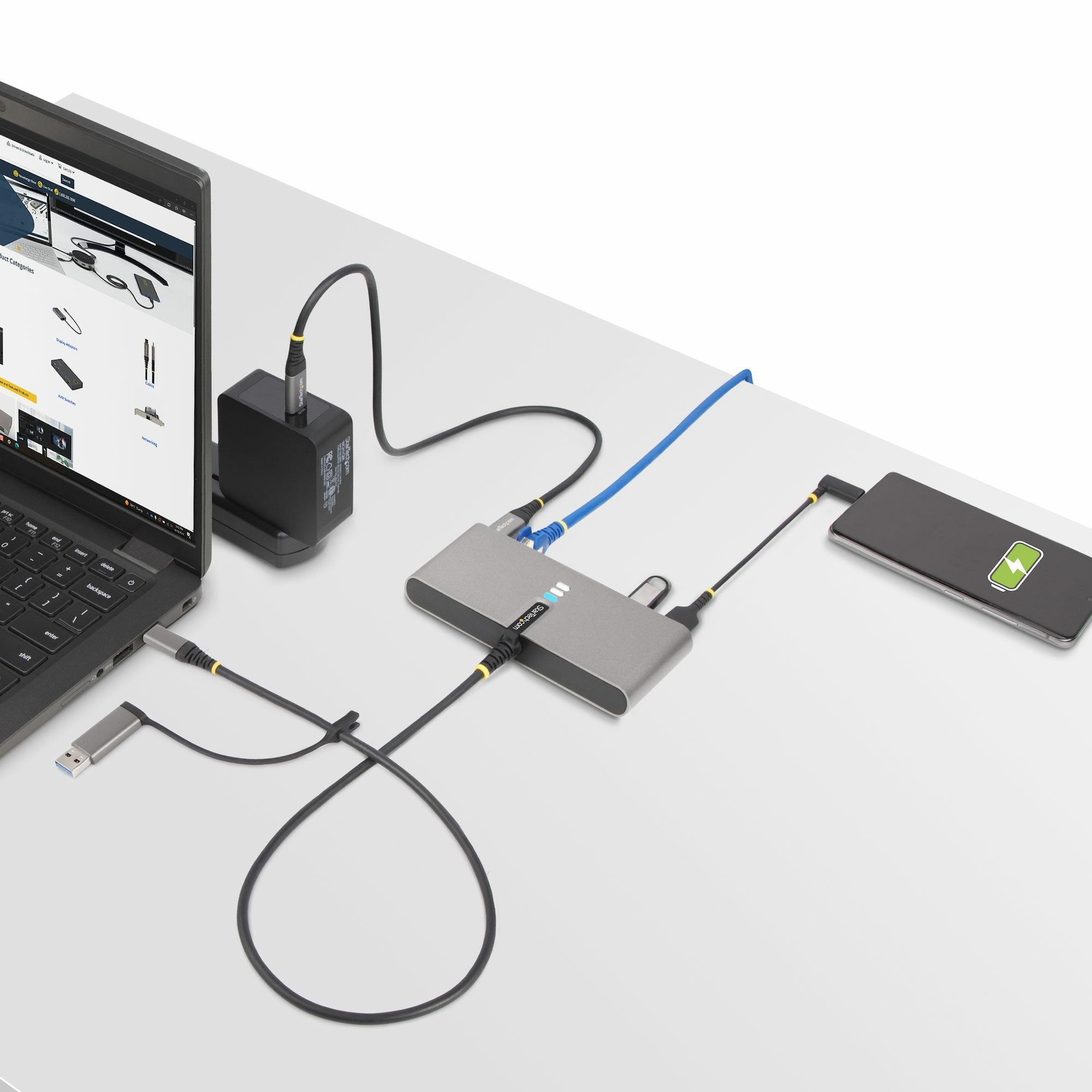 Hub Usb  Startech 2-Port Usb-C With Ethernet