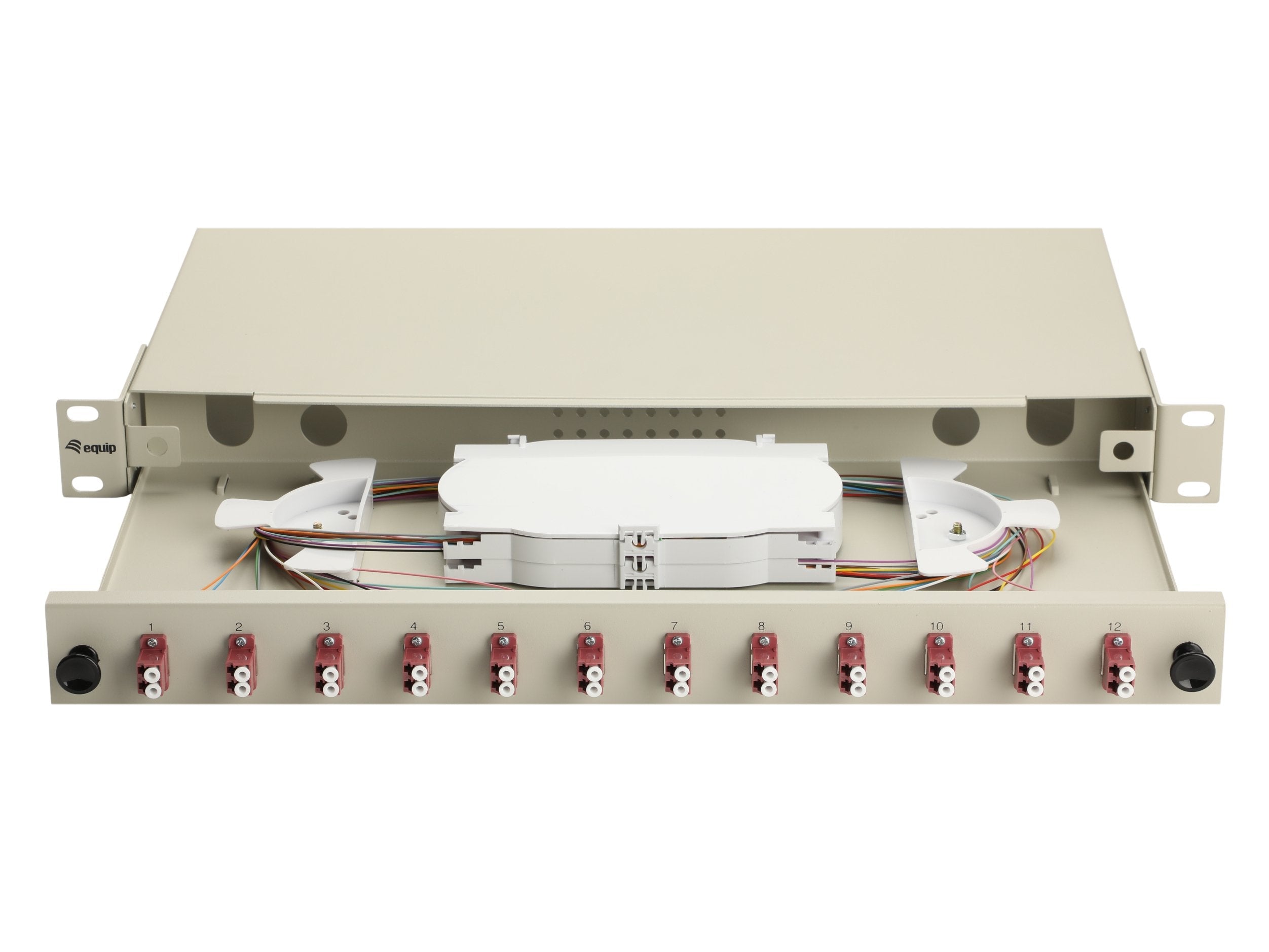 Equip Lwl-Spleisskamen 12-Port Lc-Duplex Om4 1u Komplett Gr