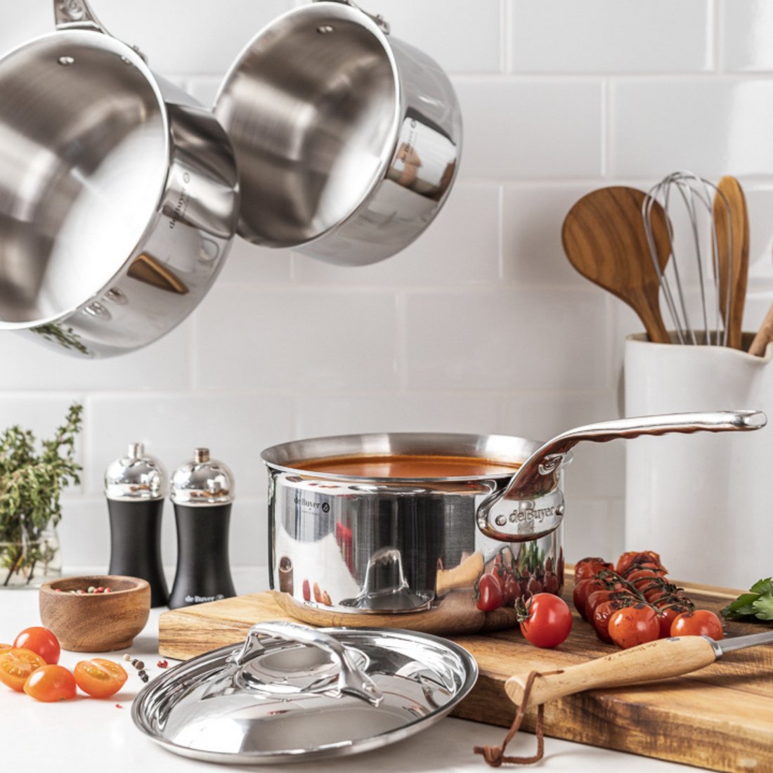 Cacerola De Buyer Affinity Acero Inoxidable Con Tapa 20 Cm