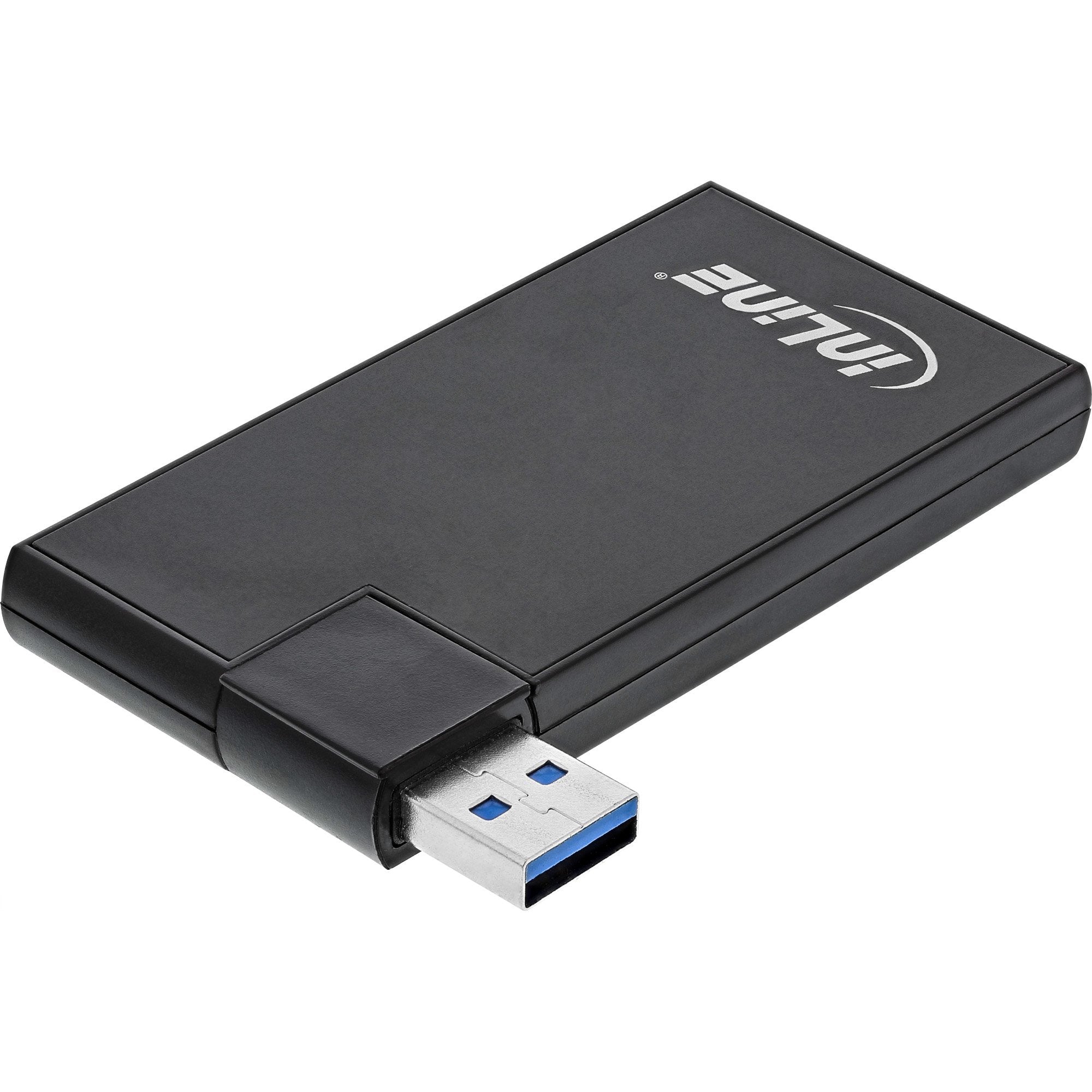Hub Giratorio Inline Usb 3.0, 4 Puertos, Negro