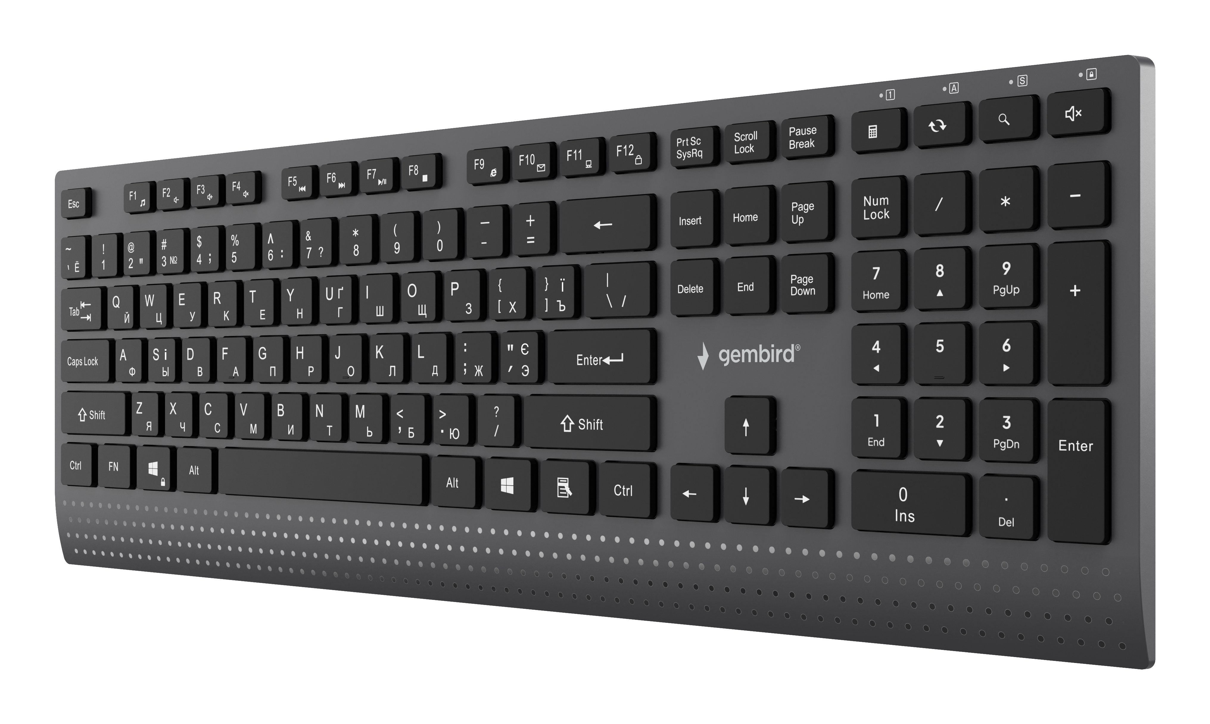 Keyboard Multimedia Usb Cyrill/Black Kb-Mch-06-Cyrl Gembird