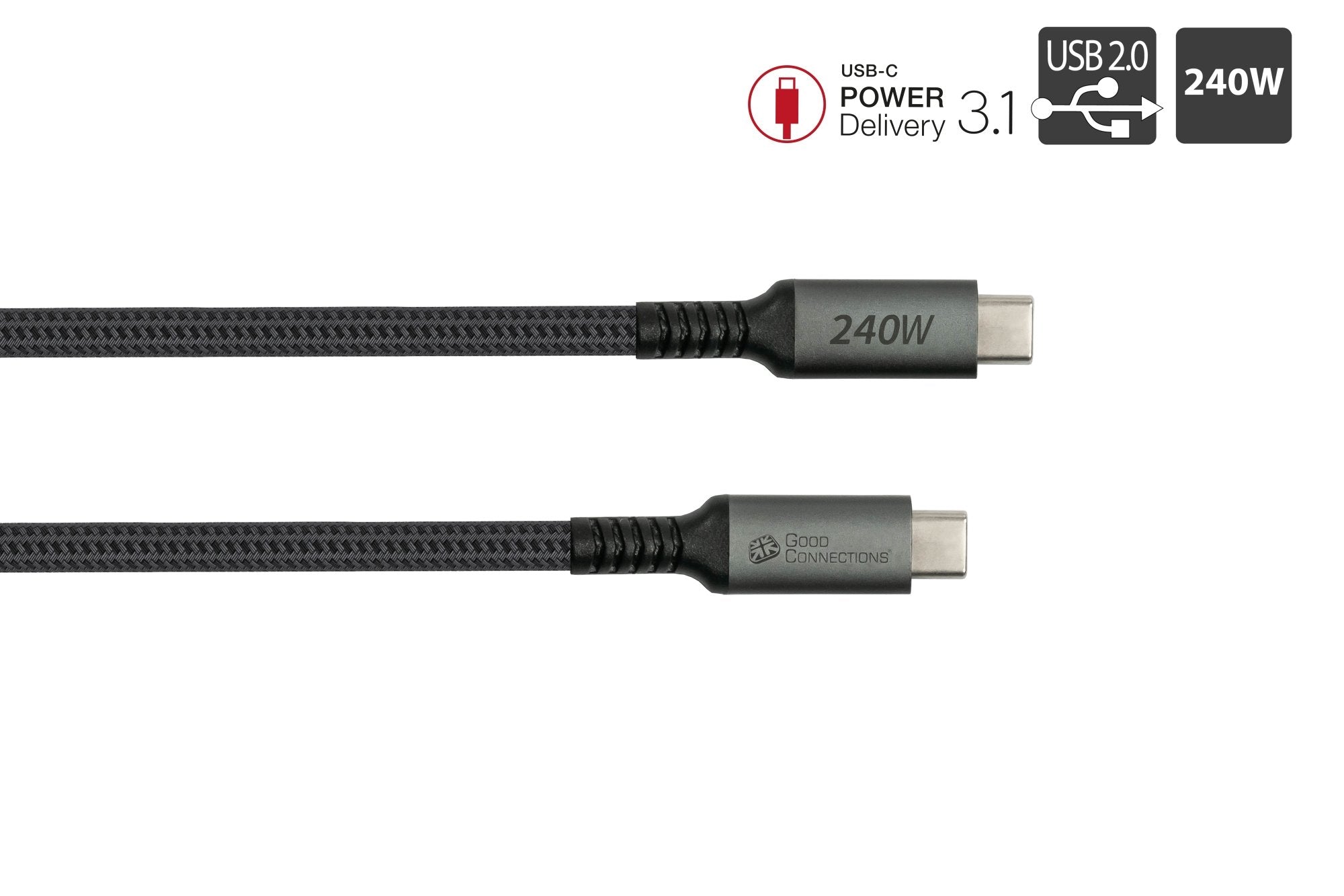 EAN 4014619881451 - Alcasa 2240-CCT030A cable USB USB 2.0 3 m USB C Grafito imagen 3