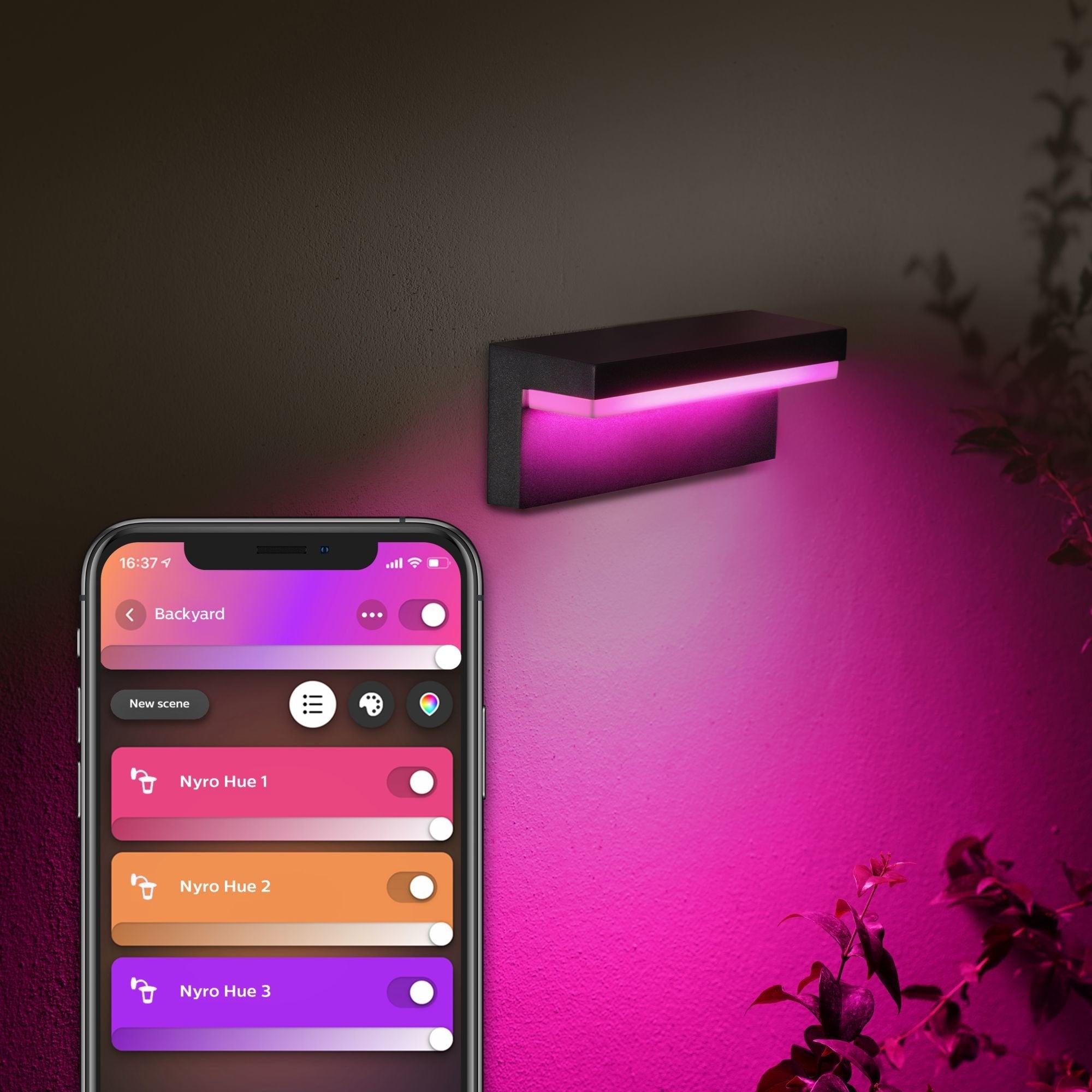 Philips Hue Nyro  Kinkiet Black 1x13.5 W