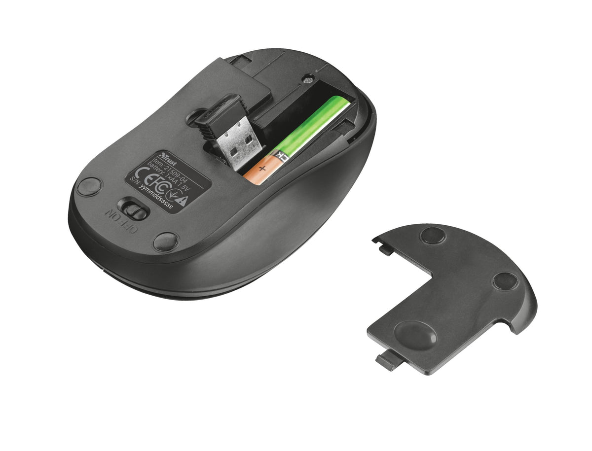 Trust Raton Inalambrico Ziva Alcance 8m Ambidiestro Nano Usb