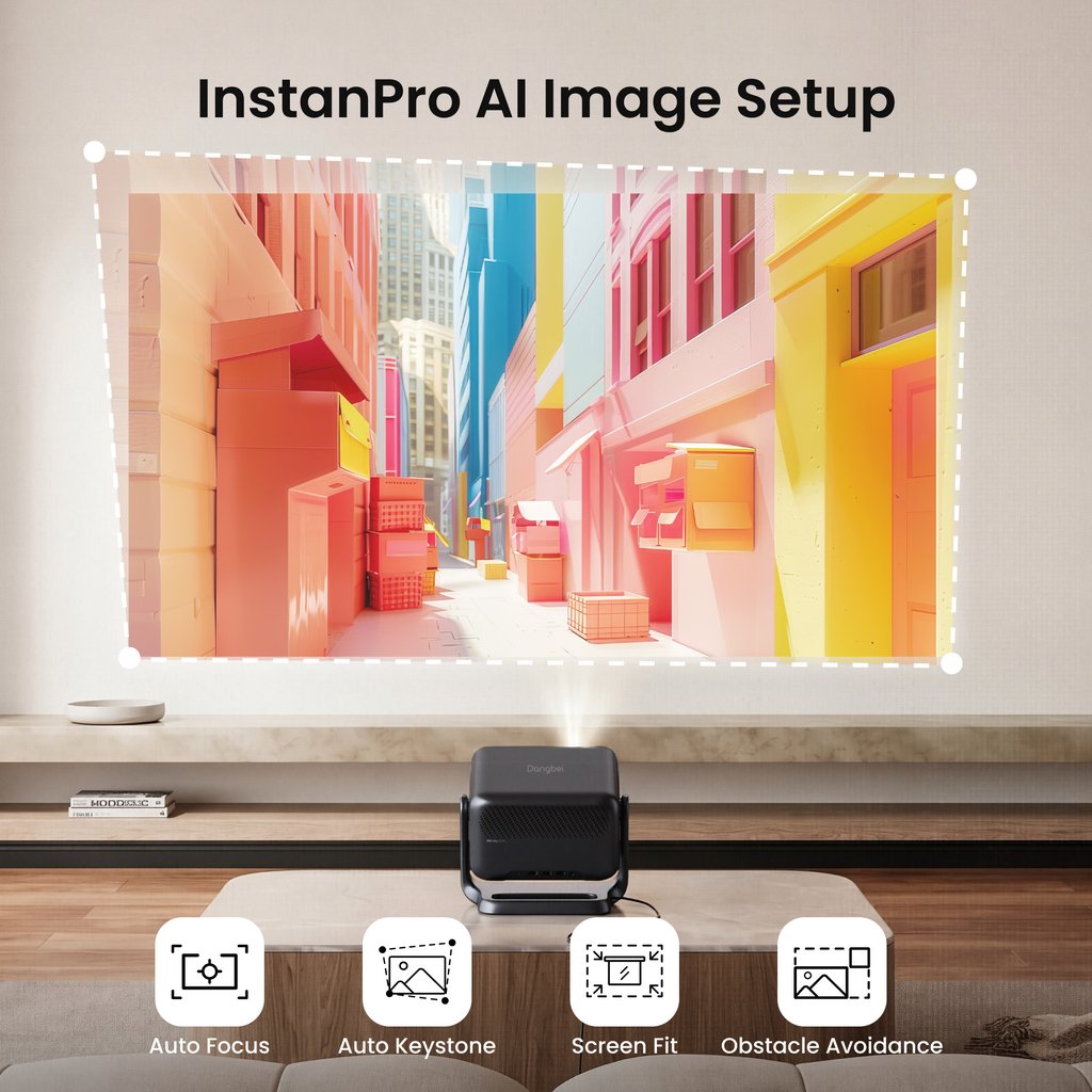 Dangbei N3 Max Proyector 4k Soporte, 1000 Iso Lumen Projetor Portatil,?Vidaa Os, Netflix & App Control De Voz?Videoproye