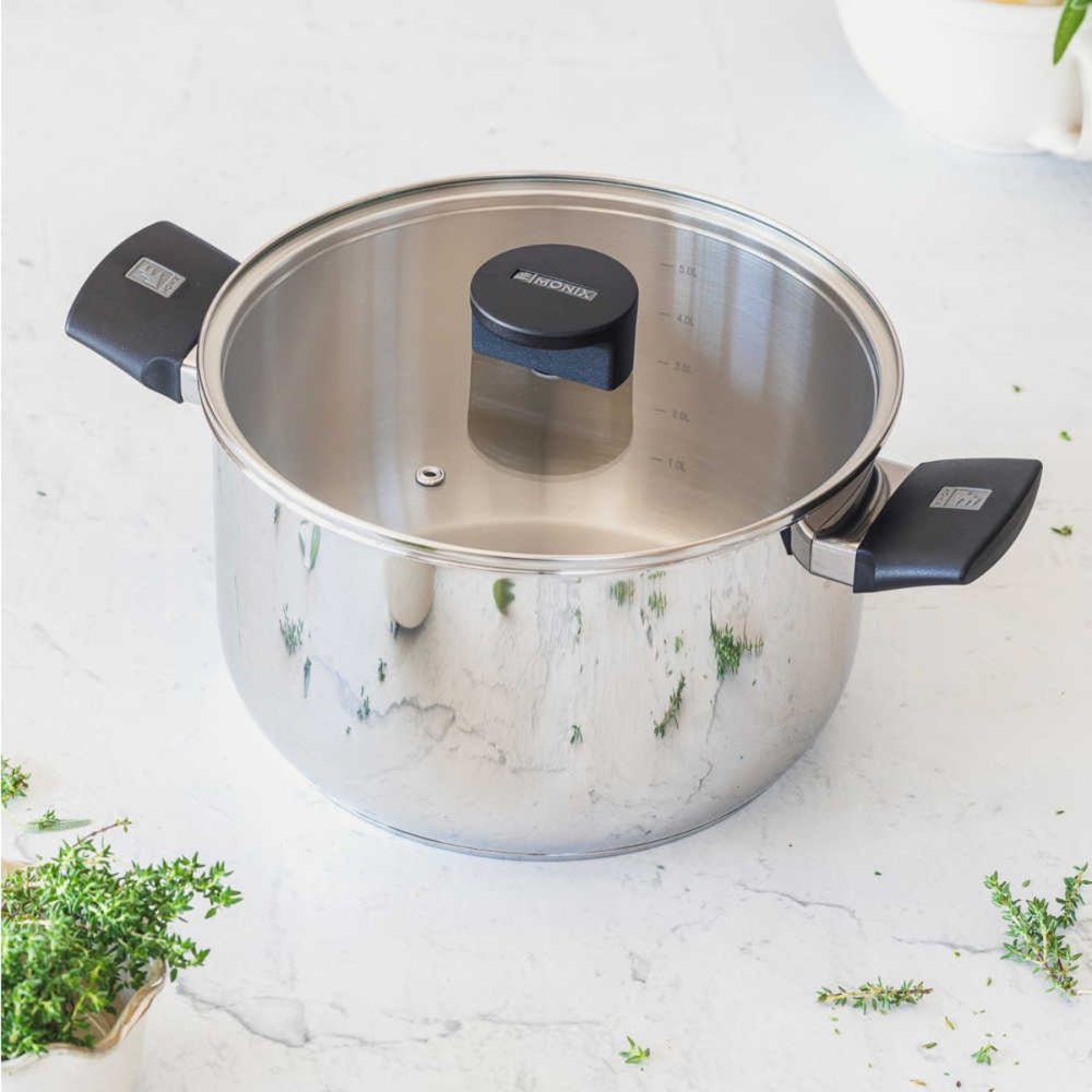 Olla Elite Inox M240224 24cm 6.5l Acero Inoxidable Apta Para Inducción