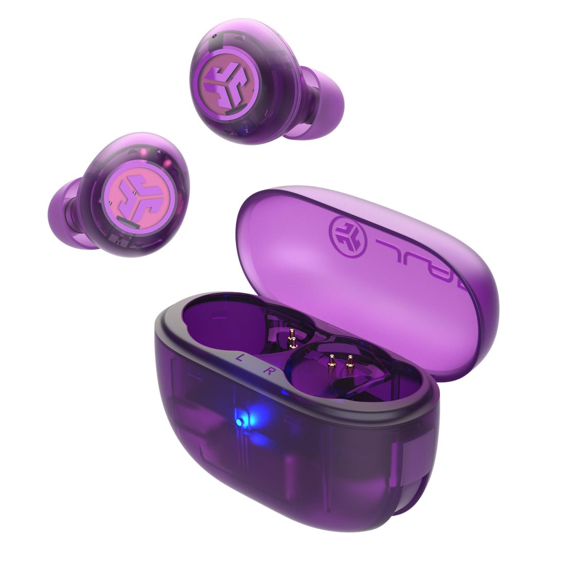 Auriculares Jlab Go Pop Anc True Wireless Stereo (Tws)  Bluetooth Púrpura, Transparente