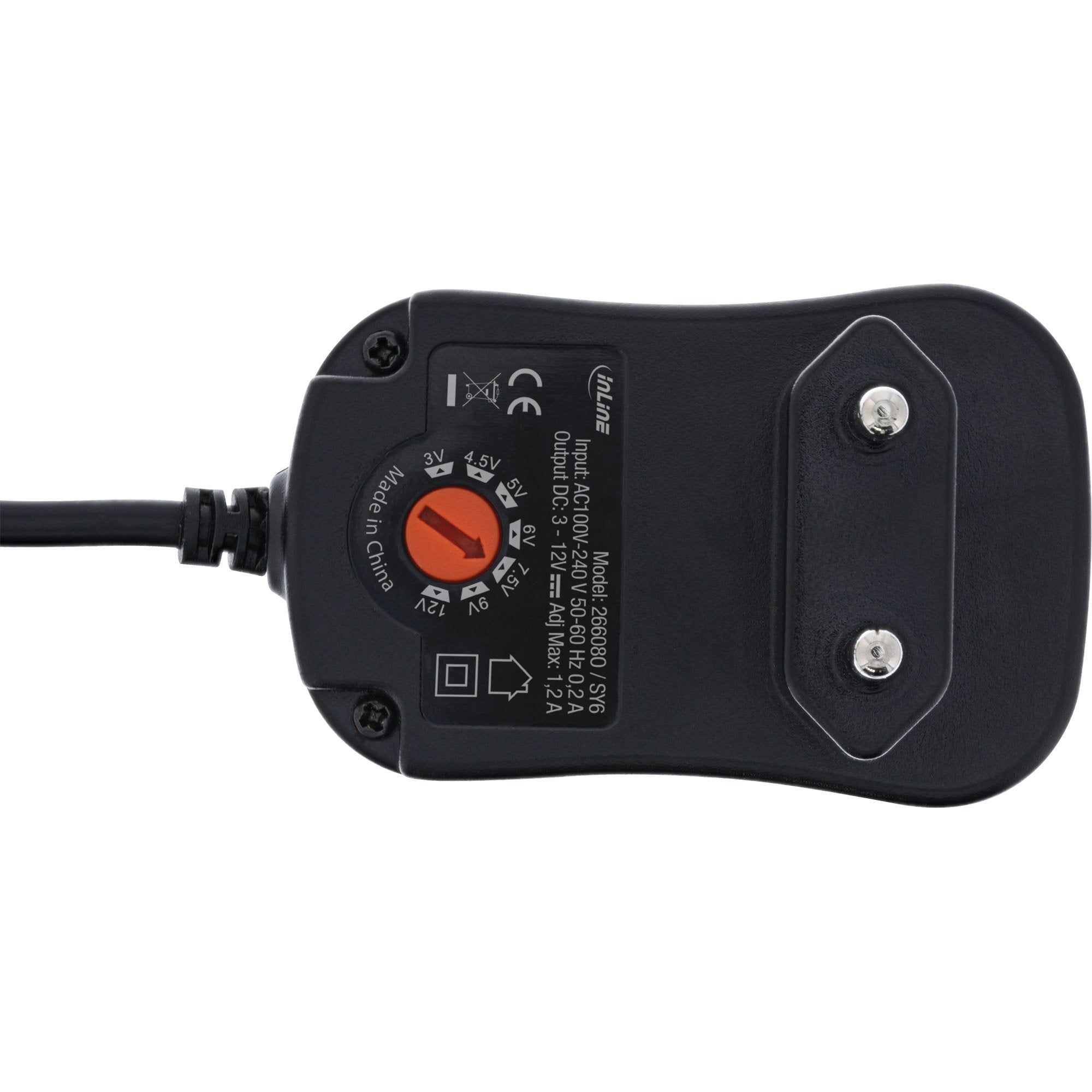 Inline Cargador Universal 12w, 110-240v A 3-12v, Máx. 1200ma