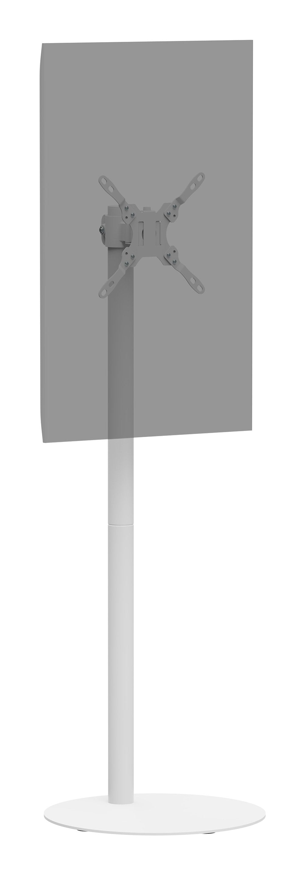 M Pro Series - Single Pole  Floorbase 2 White