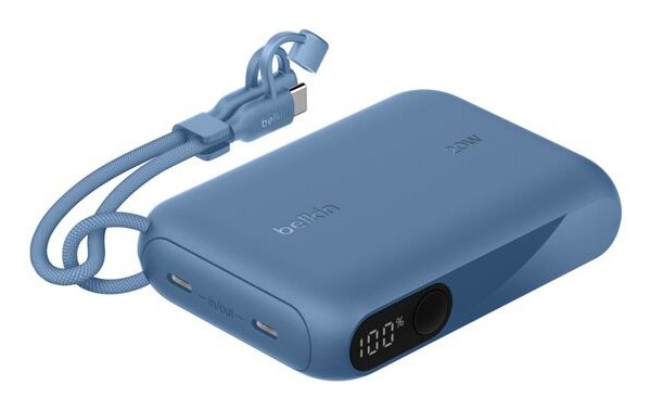 Belkin Powerbank Mit Display 20w 10.000mah Usb-C Blau Bpb027hqbl