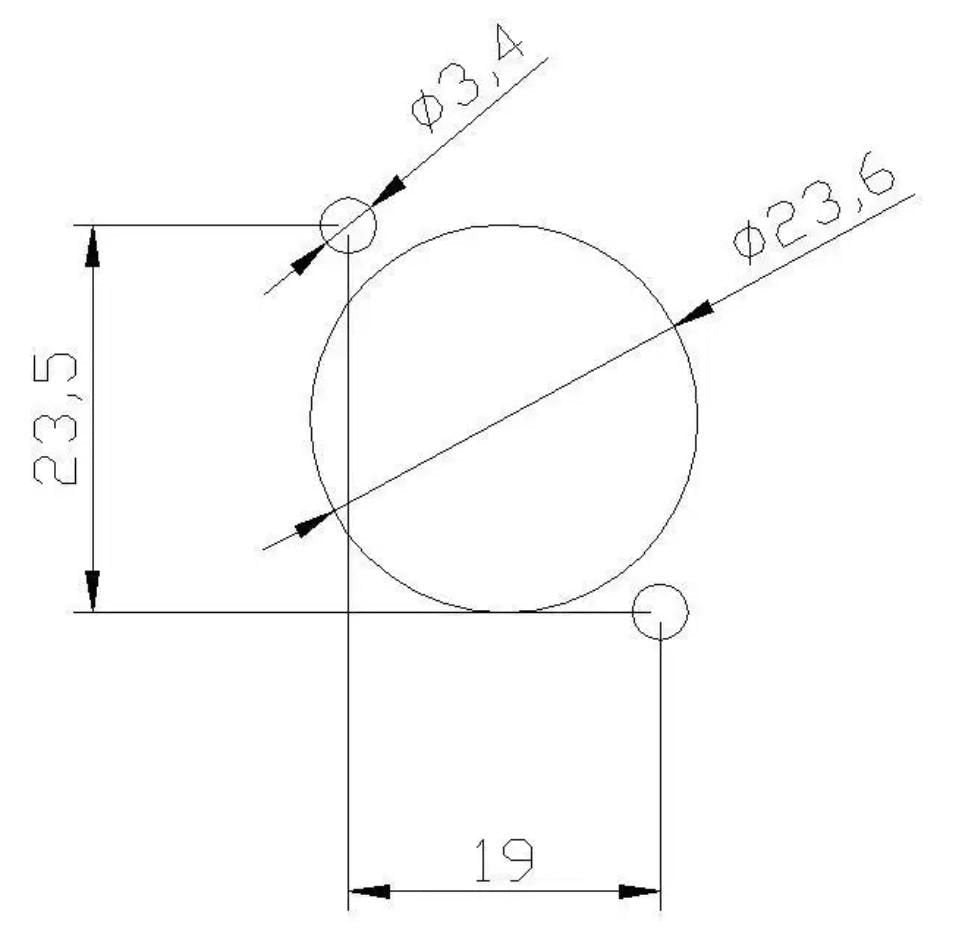 D-Size Keystone Black &  Silver Color, Zinc Alloy