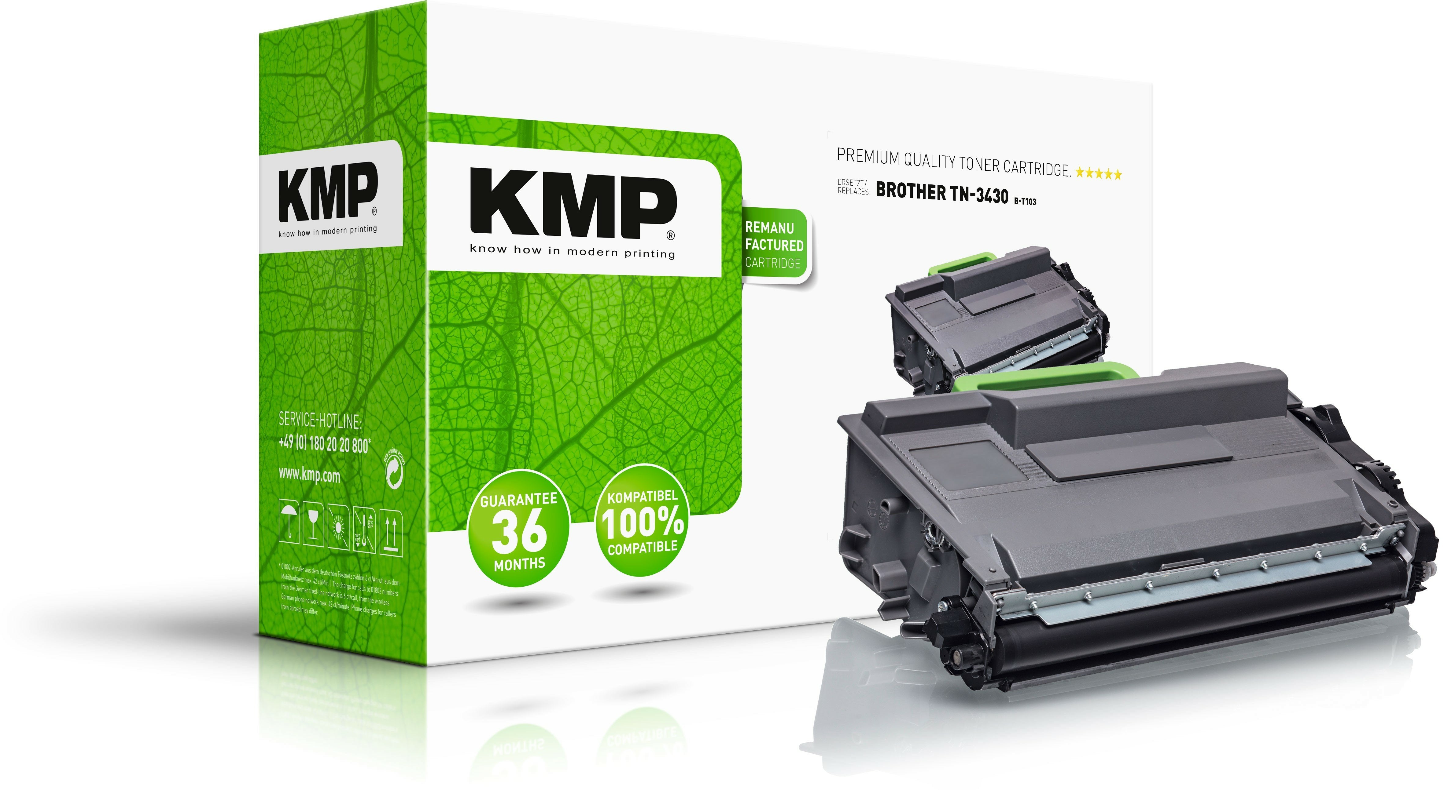 Kmp Patrone Brother Tn-3430 Schwarz 3000s. B-T103