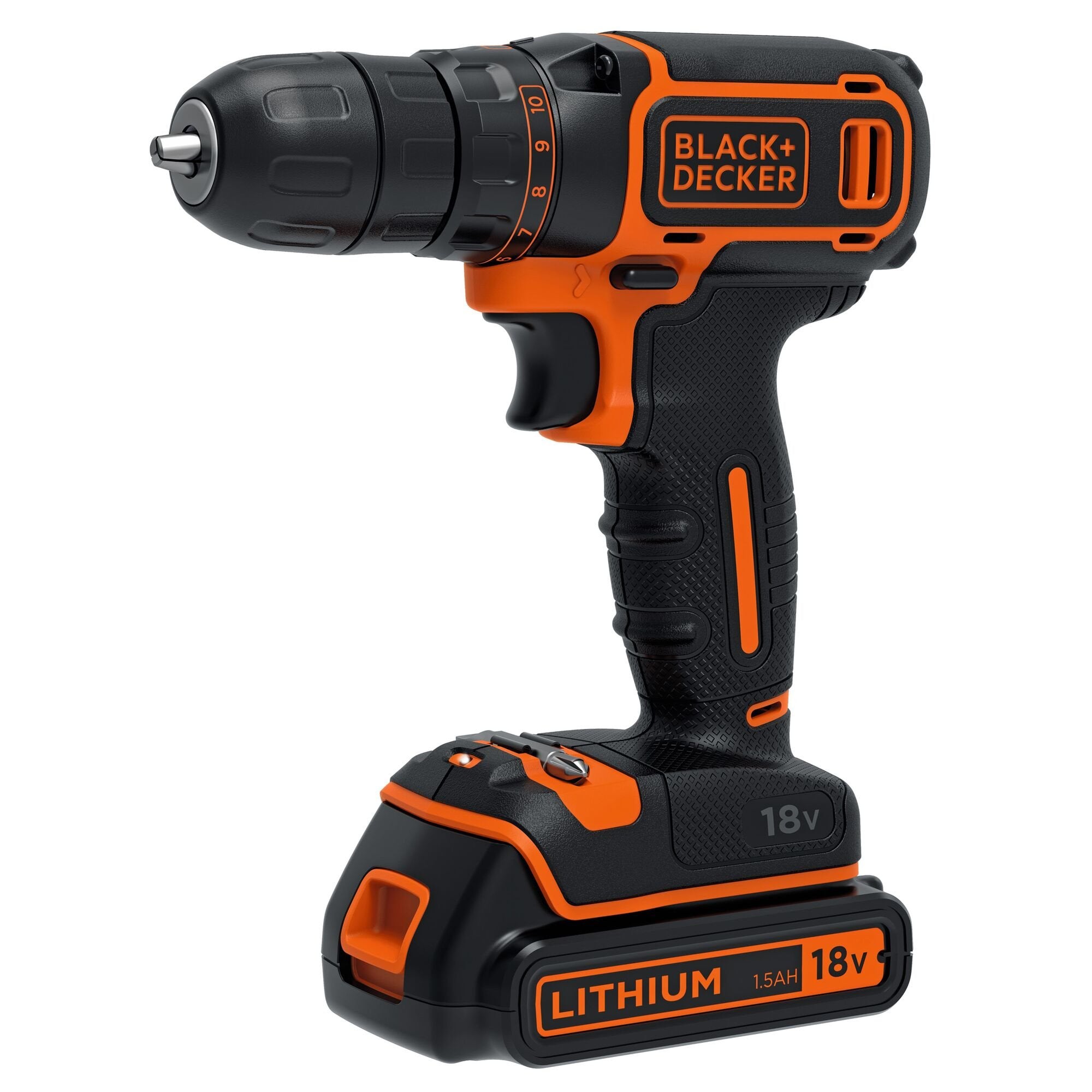 EAN 5035048645611 - Black & Decker BDCDC18KB-QW taladro Sin llave Negro, Naranja imagen 1