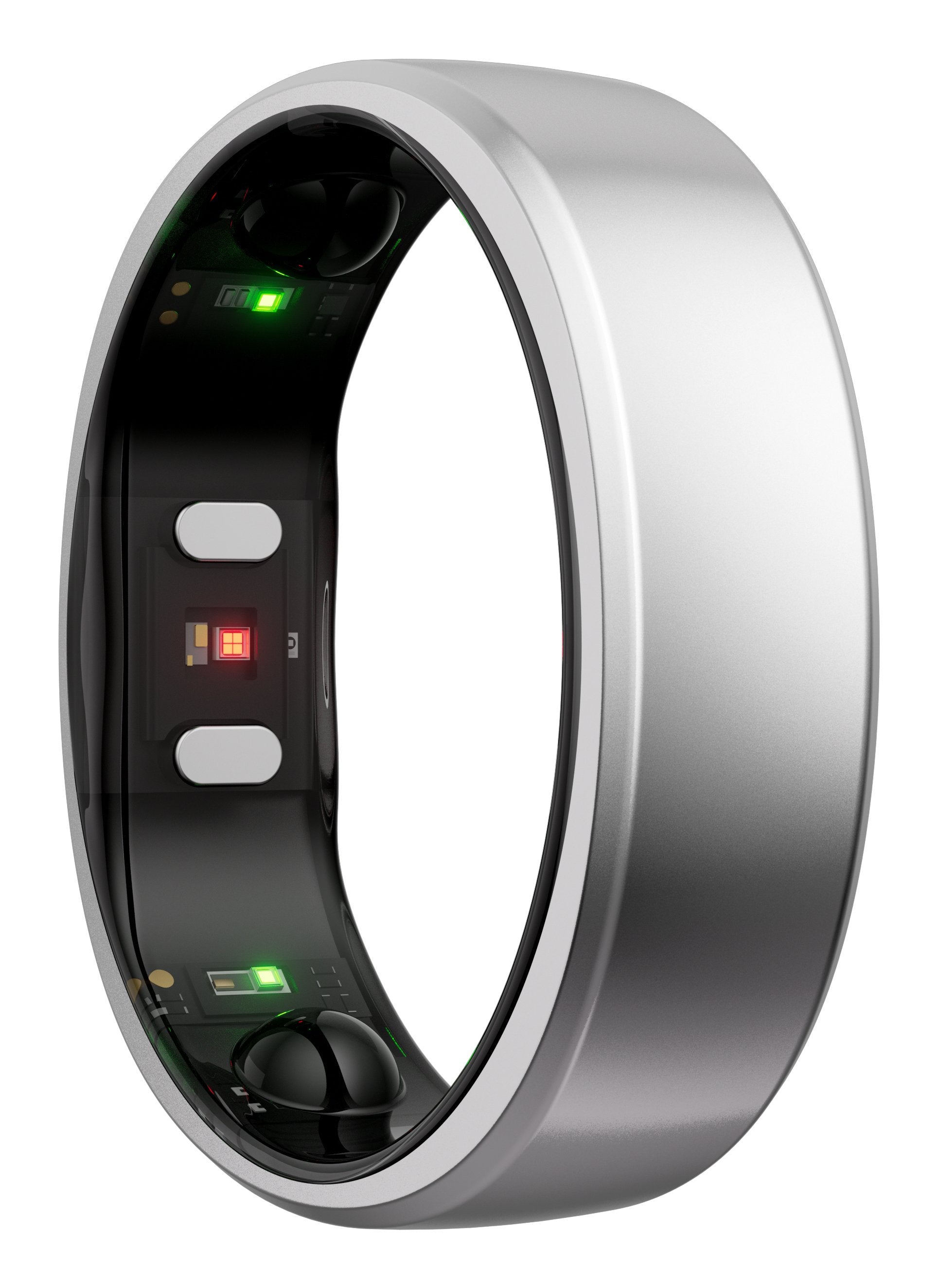 Anillo Inteligente Ringconn Gen2 Para Mujeres Y Hombres - Portátil Para El Seguimiento Del Sueño Y La Actividad Física - Frecuencia Cardíaca - Color Plata, Talla 7