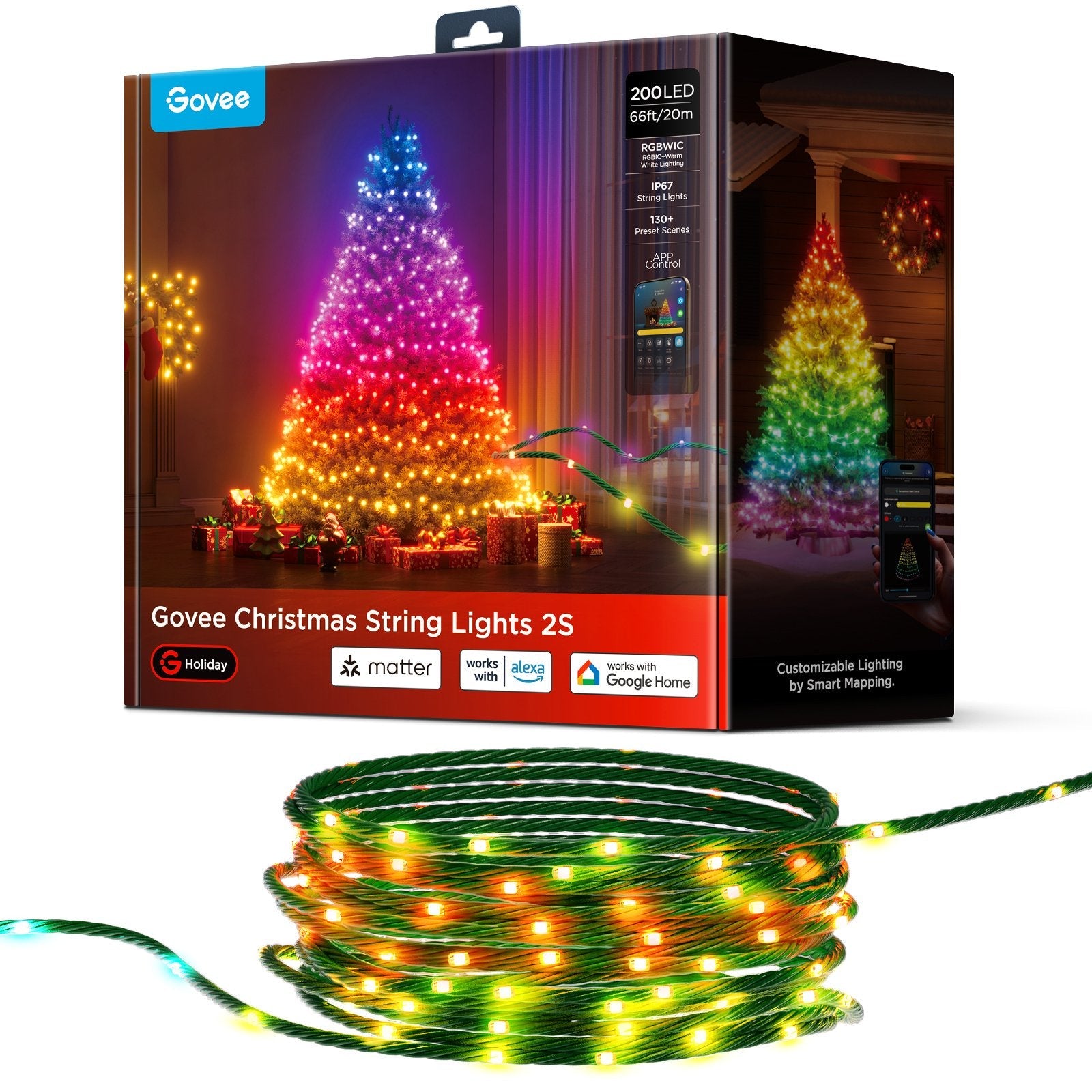 Govee H80c4 Tira De Luz Inteligente Wi-Fi/Bluetooth 15 W
