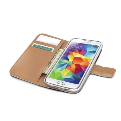 Case Celly Samsung S5 Mini Cover Flip White