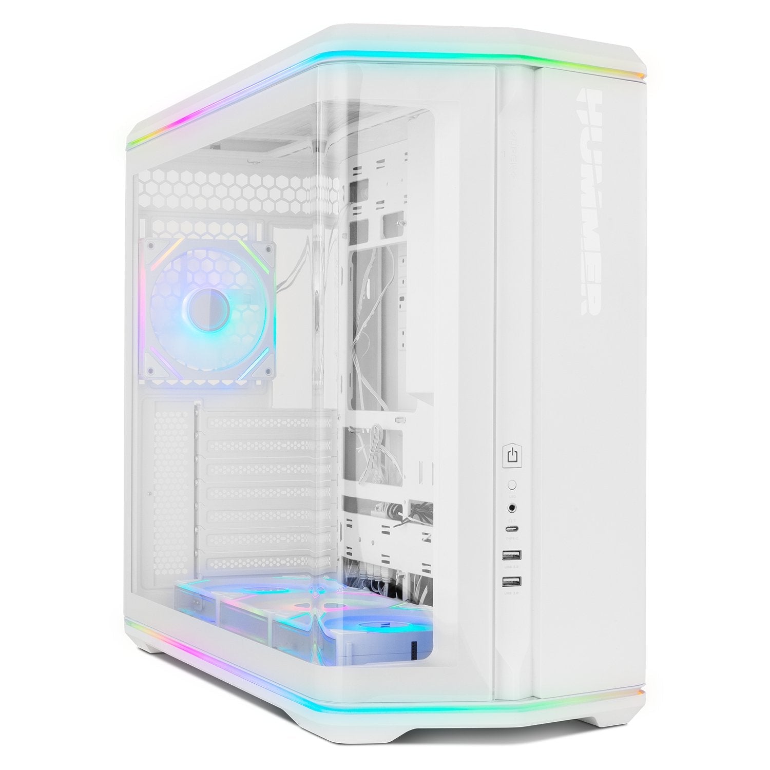 Caja Gaming Semitorre Nox Hummer Anvil Blanca