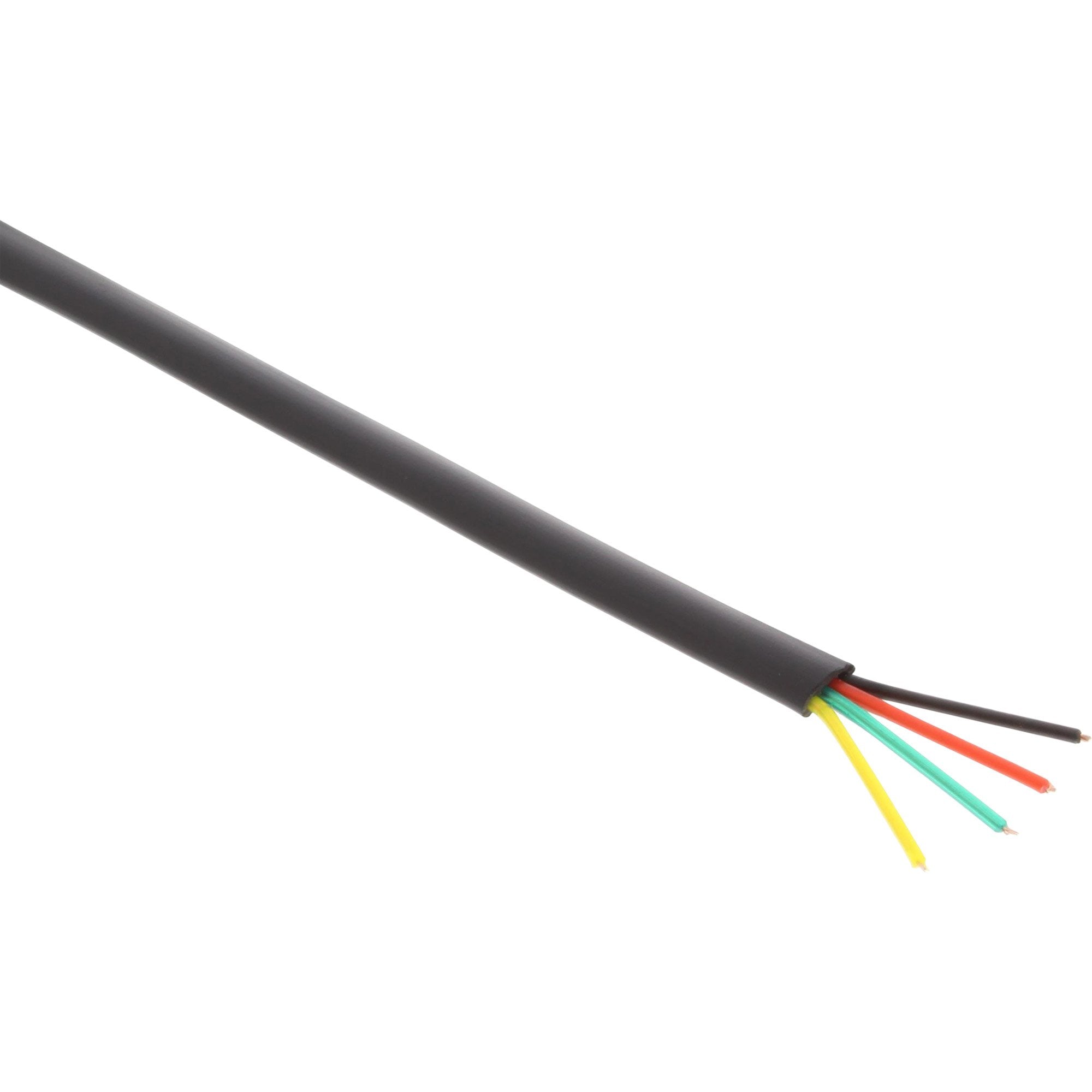 Cable Modular Inline Cable Plano De 4 Hilos Negro 100 M