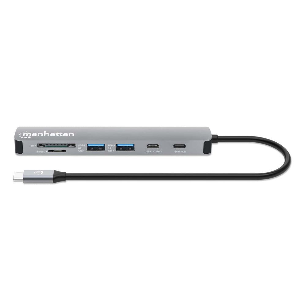 Manhattan Usb-C Pd A Hdmi 7-In-1 4k Dockingmation Gris