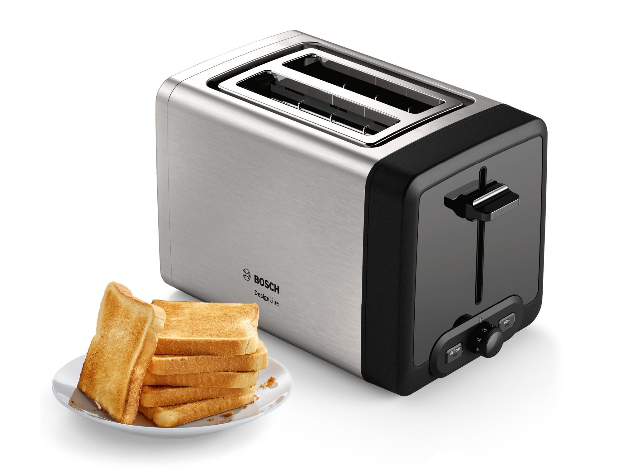 Tostador Bosch Designline Tat4p420 970w Acero Inoxidable