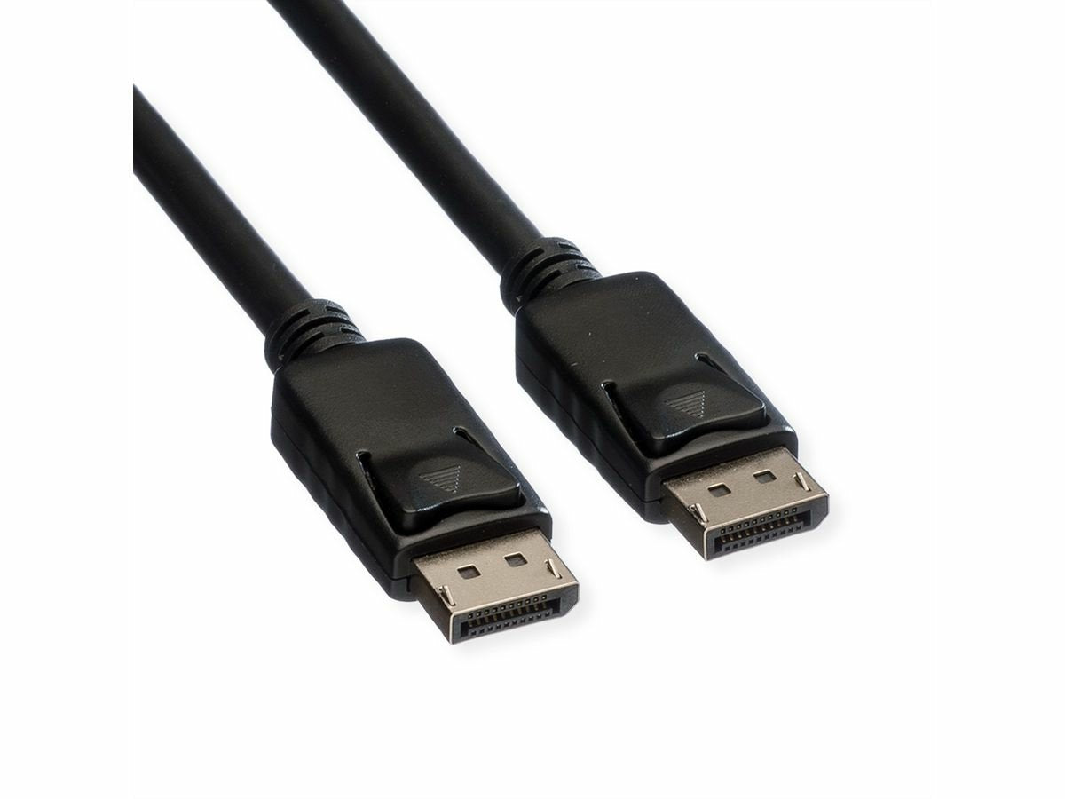 Roline Displayport Cable, Dp-Dp, V1.2, St - St, Tpe, Schwarz, 10 M