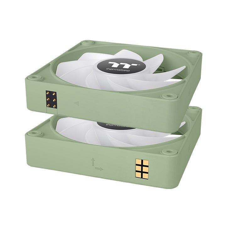 Ventilador Pc Thermaltake Ct120 Ex Reverse Argb Sync  De Refrigeración Para Pc, Ventilador Verde Claro, Paquete De 3 Cl-F198-Pl12mg-A