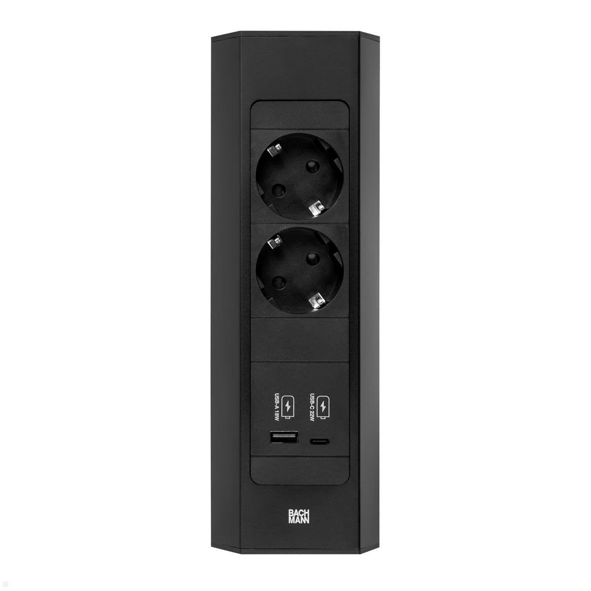 Regleta  Bachmann Casia 2 2xcee7/3 1xusb A/C 22w 2,0m Aeh Sw
