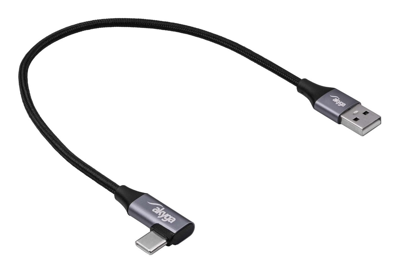 Akyga Cable Usb Ak-Usb-58 Usb Type A M Usb Tipo C M Angle Ver. 2.0 60w 0.3m