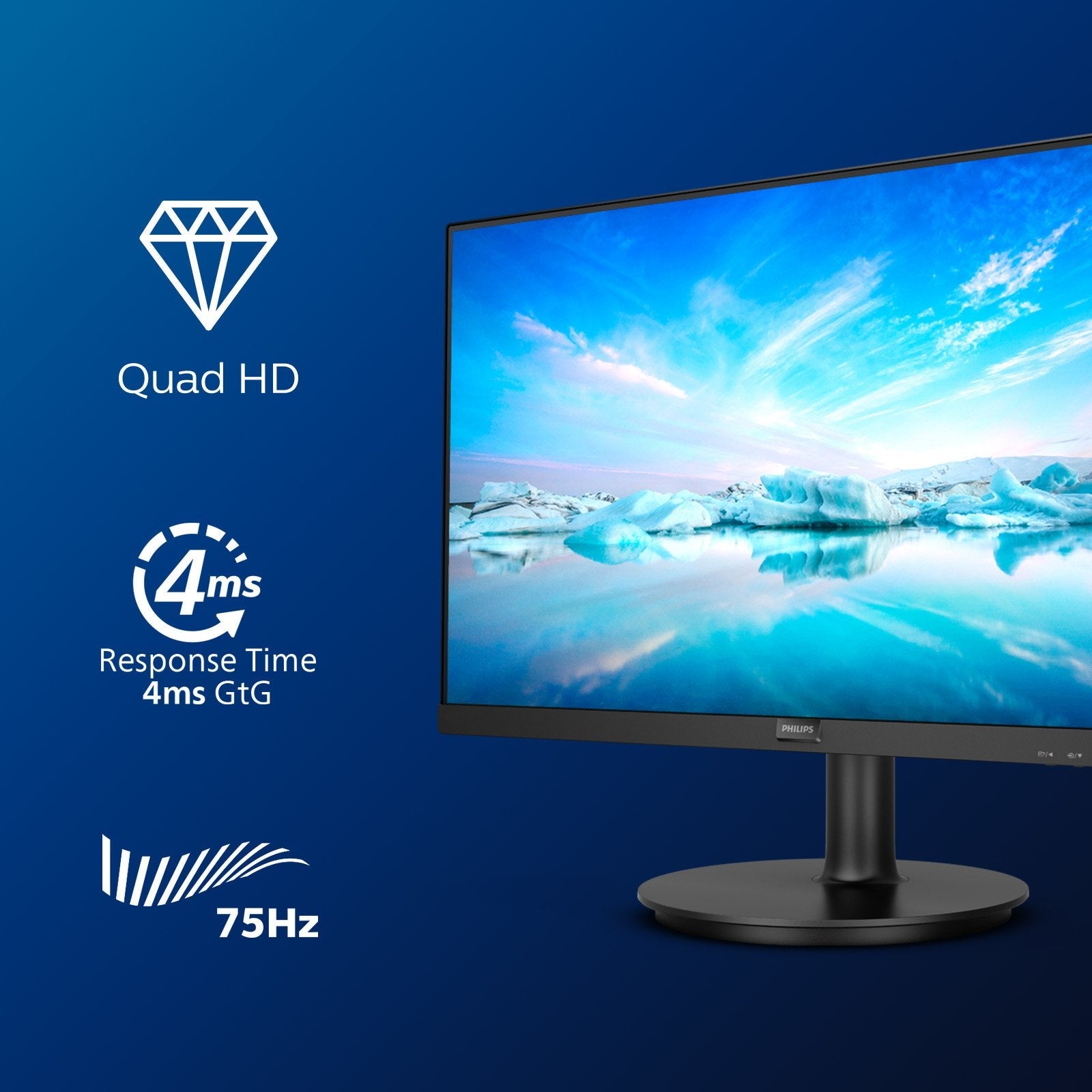 Monitor Philips 275v8la 00 27" Fhd Ips 2560x1440 Lcd Tft Hdmi Dp