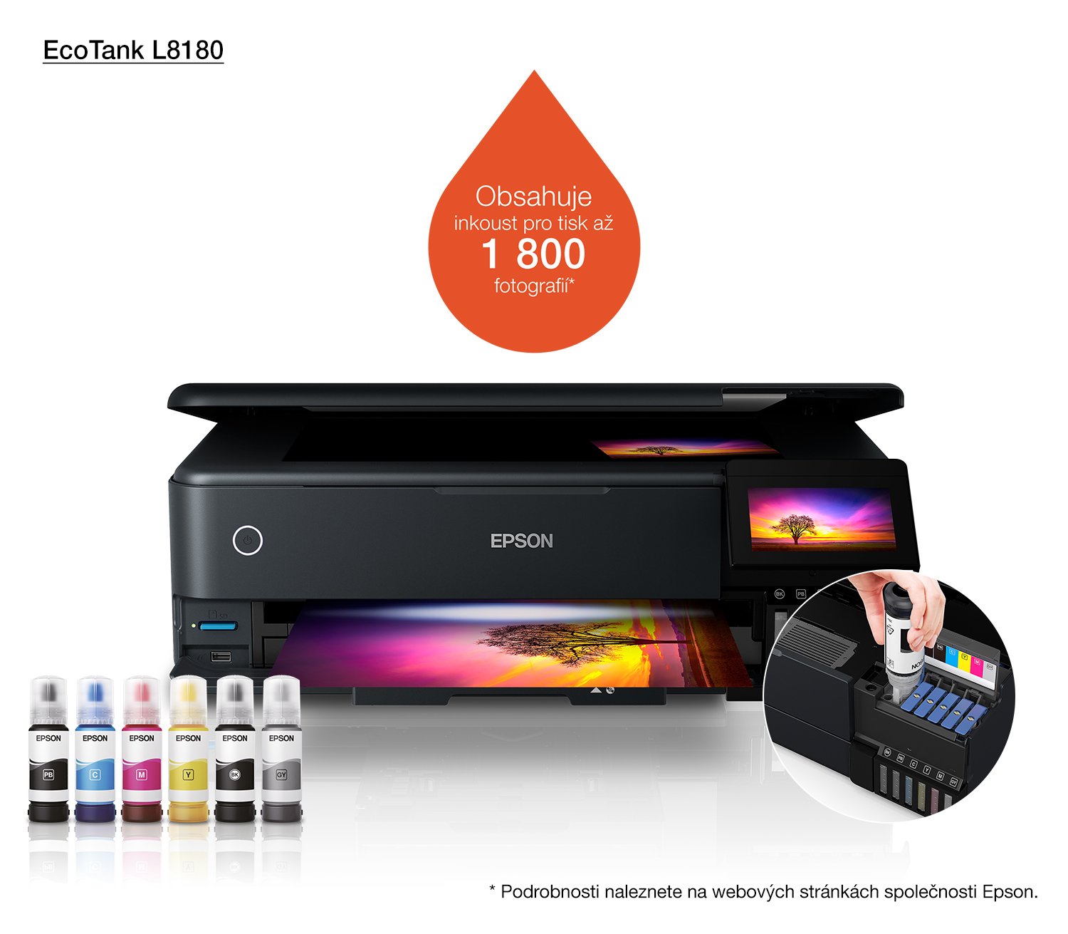 EAN 8715946676388 - Epson EcoTank L8180 Inyección de tinta A3+ 5760 x 1440 DPI 32 ppm Wifi imagen 18