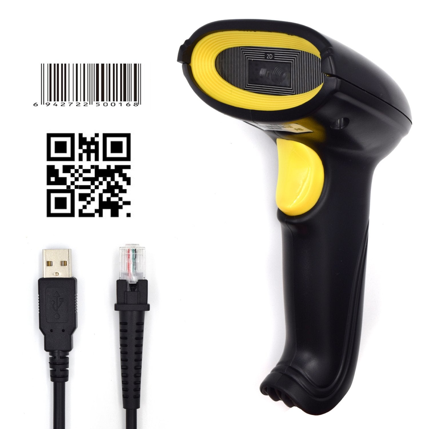 EAN 8054392618314 - Ewent EW3410 lector de código de barras Lector de códigos de barras portátil 1D/2D LED Negro imagen 4