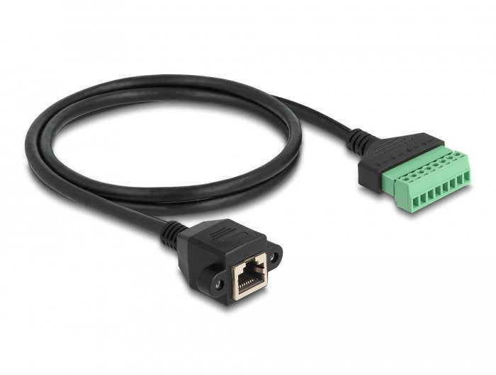 Delock Rj45 Cable Cat.6 Buchse Zu Terminalblock Adapter Zum Einbau 1 M 2-Teilig