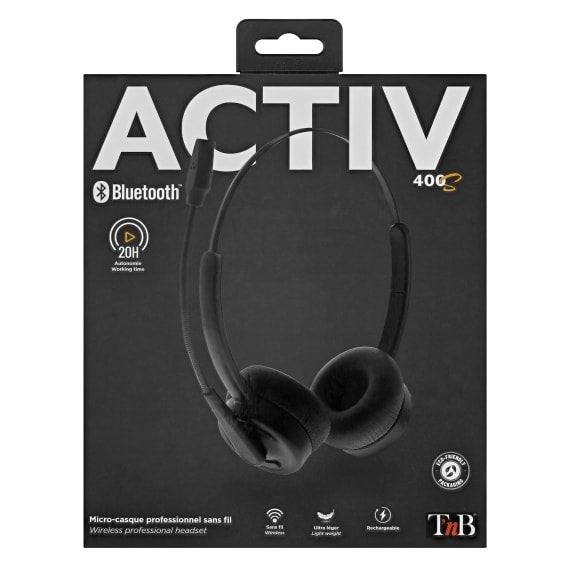 Auricular  Tnb Activ 400s  Bluetooth Estéreo Profesional - Negro