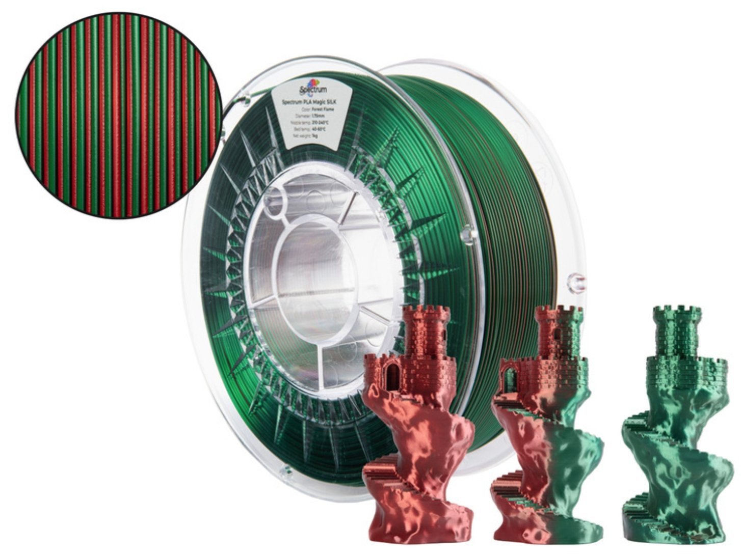 Filament Spectrum · Pla Magic Silk · Forem Flame · 1.75mm · 1kg